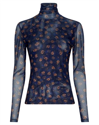 MSCHGinie Illenora Langarmshirt - Mari Blue Flwr